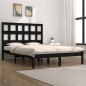 vidaXL Estructura de cama king madera maciza de pino negra 150x200 cm vidaXL Estructura de cama king madera maciza de pino negra 150x200 cm