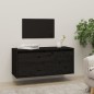 vidaXL Armario de pared de madera maciza de pino negro 80x30x35 cm vidaXL Armario de pared de madera maciza de pino negro 80x30x35 cm