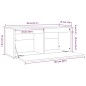 vidaXL Armario de pared de madera maciza de pino negro 80x30x35 cm vidaXL Armario de pared de madera maciza de pino negro 80x30x35 cm