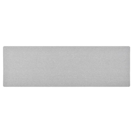 vidaXL Alfombra de pasillo gris claro 80x250 cm