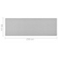 vidaXL Alfombra de pasillo gris claro 80x250 cm