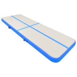 vidaXL Esterilla inflable de gimnasia con bomba PVC azul 300x100x20 cm