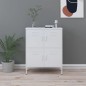 vidaXL Armario de almacenamiento acero blanco 80x35x101,5 cm vidaXL Armario de almacenamiento acero blanco 80x35x101,5 cm