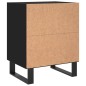 vidaXL Mesita de noche madera de ingeniería negro 40x30x50 cm vidaXL Mesita de noche madera de ingeniería negro 40x30x50 cm