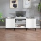 vidaXL Mueble discos madera contrachapada blanco brillo 121x38x48 cm vidaXL Mueble discos madera contrachapada blanco brillo 121x38x48 cm
