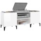 vidaXL Mueble discos madera contrachapada blanco brillo 121x38x48 cm vidaXL Mueble discos madera contrachapada blanco brillo 121x38x48 cm