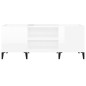 vidaXL Mueble discos madera contrachapada blanco brillo 121x38x48 cm vidaXL Mueble discos madera contrachapada blanco brillo 121x38x48 cm
