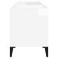 vidaXL Mueble discos madera contrachapada blanco brillo 121x38x48 cm vidaXL Mueble discos madera contrachapada blanco brillo 121x38x48 cm