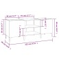 vidaXL Mueble discos madera contrachapada blanco brillo 121x38x48 cm vidaXL Mueble discos madera contrachapada blanco brillo 121x38x48 cm