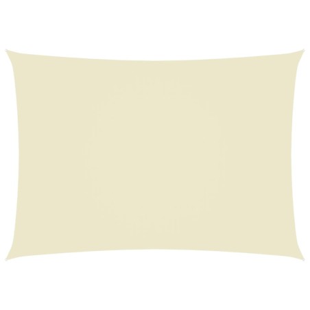 vidaXL Toldo de vela rectangular tela Oxford color crema 5x7 m