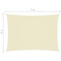vidaXL Toldo de vela rectangular tela Oxford color crema 5x7 m vidaXL Toldo de vela rectangular tela Oxford color crema 5x7 m