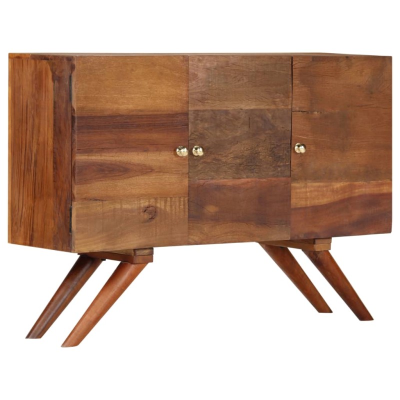 vidaXL Aparador de madera maciza reciclada marrón 110x30x75 cm vidaXL Aparador de madera maciza reciclada marrón 110x30x75 cm