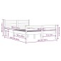 vidaXL Estructura de cama de madera maciza negra 160x200 cm