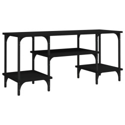 vidaXL Mueble de TV madera contrachapada negro 102x35x45,5 cm