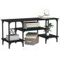 vidaXL Mueble de TV madera contrachapada negro 102x35x45,5 cm vidaXL Mueble de TV madera contrachapada negro 102x35x45,5 cm