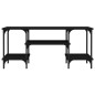 vidaXL Mueble de TV madera contrachapada negro 102x35x45,5 cm vidaXL Mueble de TV madera contrachapada negro 102x35x45,5 cm