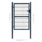 vidaXL Cancela de valla 2D individual gris antracita 106x190 cm vidaXL Cancela de valla 2D individual gris antracita 106x190 cm
