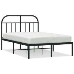 vidaXL Estructura de cama con cabecero metal negro 120x200 cm