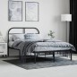 vidaXL Estructura de cama con cabecero metal negro 120x200 cm vidaXL Estructura de cama con cabecero metal negro 120x200 cm