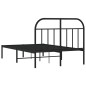 vidaXL Estructura de cama con cabecero metal negro 120x200 cm vidaXL Estructura de cama con cabecero metal negro 120x200 cm