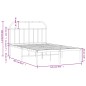 vidaXL Estructura de cama con cabecero metal negro 120x200 cm vidaXL Estructura de cama con cabecero metal negro 120x200 cm