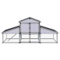 vidaXL Gallinero con corral y nido aluminio vidaXL Gallinero con corral y nido aluminio