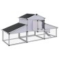 vidaXL Gallinero con corral y nido aluminio vidaXL Gallinero con corral y nido aluminio