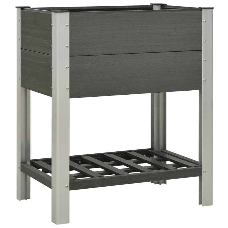 vidaXL Mesa de cultivo para jardín con estante WPC gris 75x50x90 cm vidaXL Mesa de cultivo para jardín con estante WPC gris 75x50x90 cm