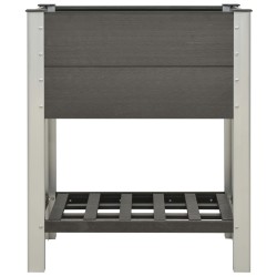 vidaXL Mesa de cultivo para jardín con estante WPC gris 75x50x90 cm