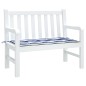 vidaXL Cojín banco jardín tela Oxford a rayas azul y blanco 100x50x3cm vidaXL Cojín banco jardín tela Oxford a rayas azul y blanco 100x50x3cm