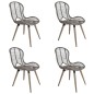 vidaXL Sillas de comedor 4 unidades ratán marrón natural vidaXL Sillas de comedor 4 unidades ratán marrón natural