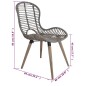 vidaXL Sillas de comedor 4 unidades ratán marrón natural vidaXL Sillas de comedor 4 unidades ratán marrón natural