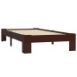 vidaXL Estructura de cama madera maciza pino marrón oscuro 100x200 cm