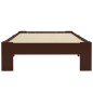vidaXL Estructura de cama madera maciza pino marrón oscuro 100x200 cm