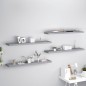 vidaXL Estantes flotantes pared 4 MDF gris 120x23,5x3,8 cm vidaXL Estantes flotantes pared 4 MDF gris 120x23,5x3,8 cm