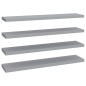 vidaXL Estantes flotantes pared 4 MDF gris 120x23,5x3,8 cm vidaXL Estantes flotantes pared 4 MDF gris 120x23,5x3,8 cm