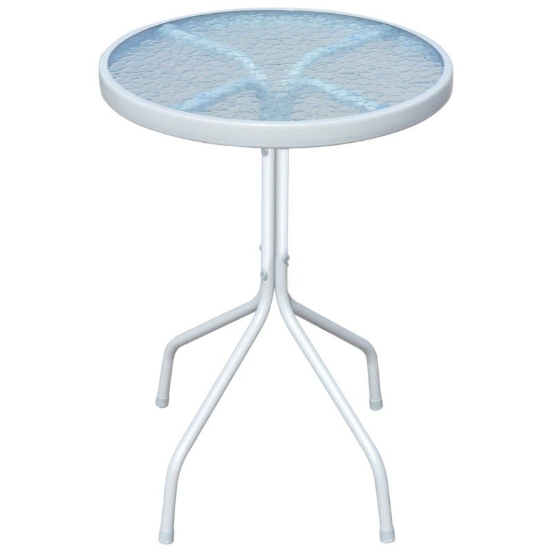 vidaXL Mesa de jardín bistro de acero gris 50x71 cm vidaXL Mesa de jardín bistro de acero gris 50x71 cm