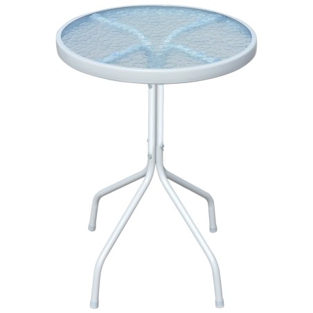 vidaXL Mesa de jardín bistro de acero gris 50x71 cm