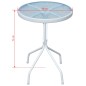 vidaXL Mesa de jardín bistro de acero gris 50x71 cm vidaXL Mesa de jardín bistro de acero gris 50x71 cm