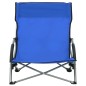 vidaXL Sillas de playa plegables 2 unidades tela azul