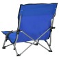 vidaXL Sillas de playa plegables 2 unidades tela azul