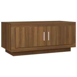vidaXL Mesa de centro madera contrachapada roble marrón 102x50x45 cm