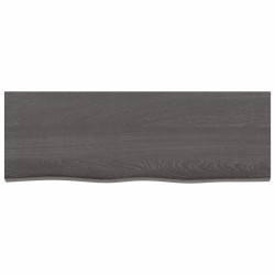 vidaXL Estante pared madera roble tratada marrón oscuro 80x30x(2-4) cm