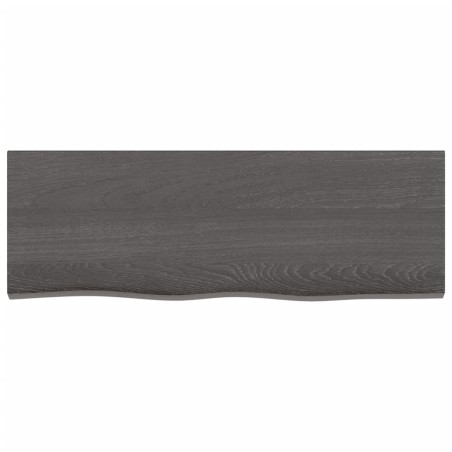 vidaXL Estante pared madera roble tratada marrón oscuro 80x30x(2-4) cm
