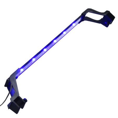 vidaXL Luz LED para acuario con abrazaderas azul y blanco 55-70 cm