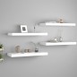 vidaXL Estante flotante de pared 4 uds MDF blanco 60x23,5x3,8 cm vidaXL Estante flotante de pared 4 uds MDF blanco 60x23,5x3,8 cm
