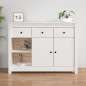 vidaXL Aparador de madera maciza de pino blanco 100x35x74 cm