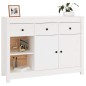 vidaXL Aparador de madera maciza de pino blanco 100x35x74 cm
