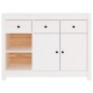 vidaXL Aparador de madera maciza de pino blanco 100x35x74 cm