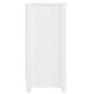 vidaXL Aparador de madera maciza de pino blanco 100x35x74 cm